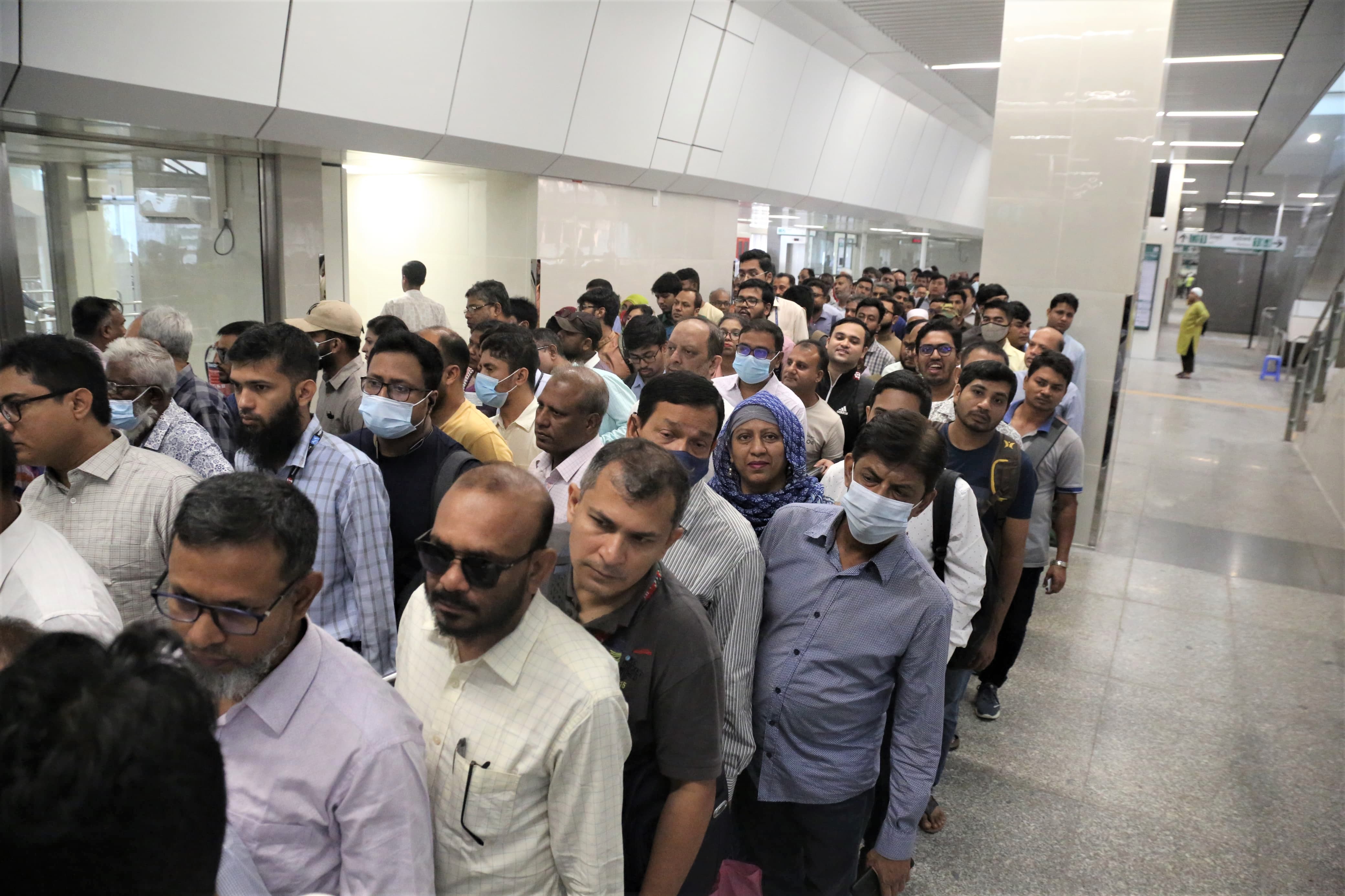 Motijheel Metro Station this morning. Photo: Reaz Ahmed Sumon